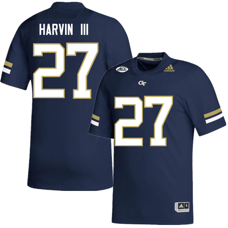 Pressley Harvin III Georgia Tech Jerseys,Georgia Tech Yellow Jackets College Football Uniforms-Navy